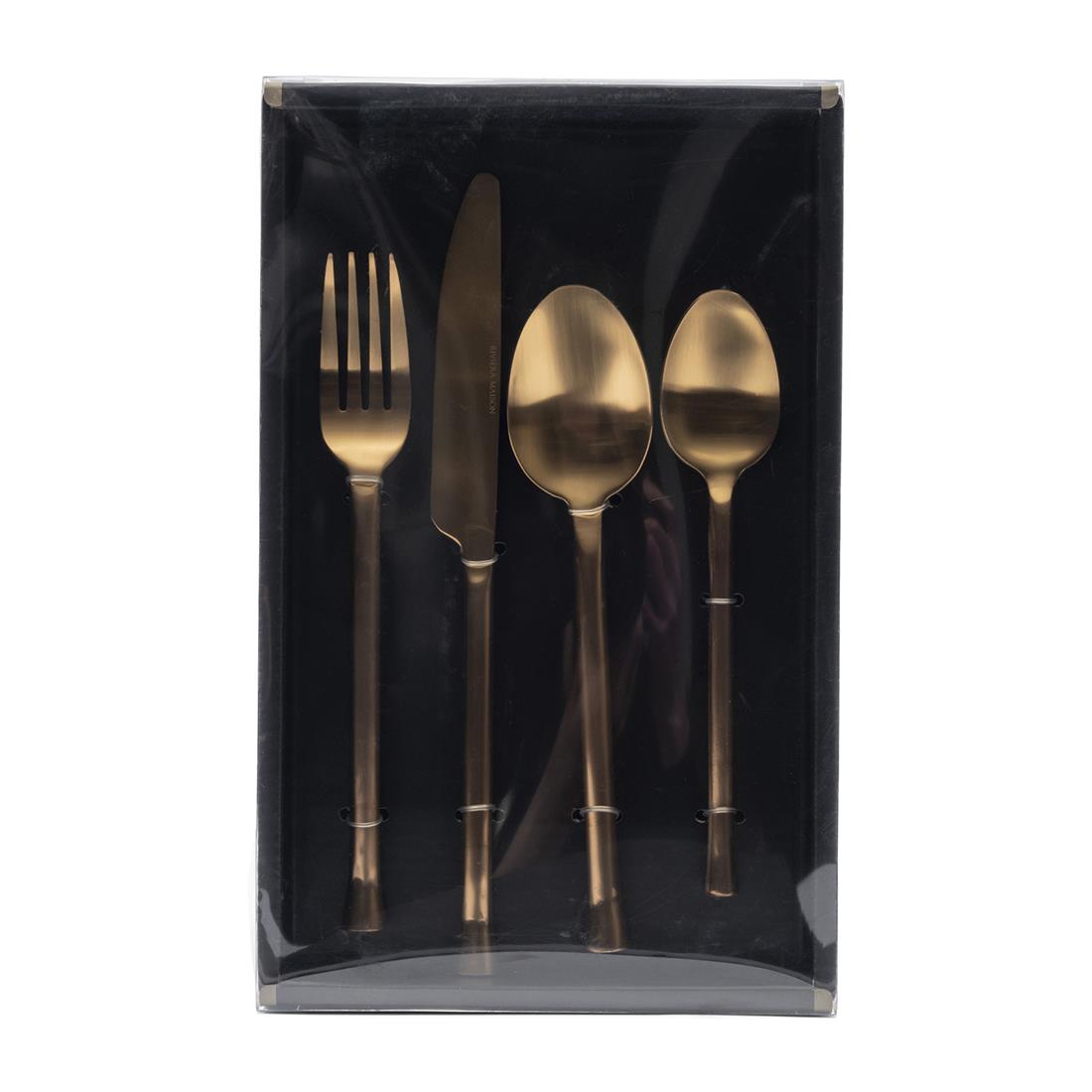 Riviera Maison bestekset goud, 1 persoons - RM Navigli 4 stuks
