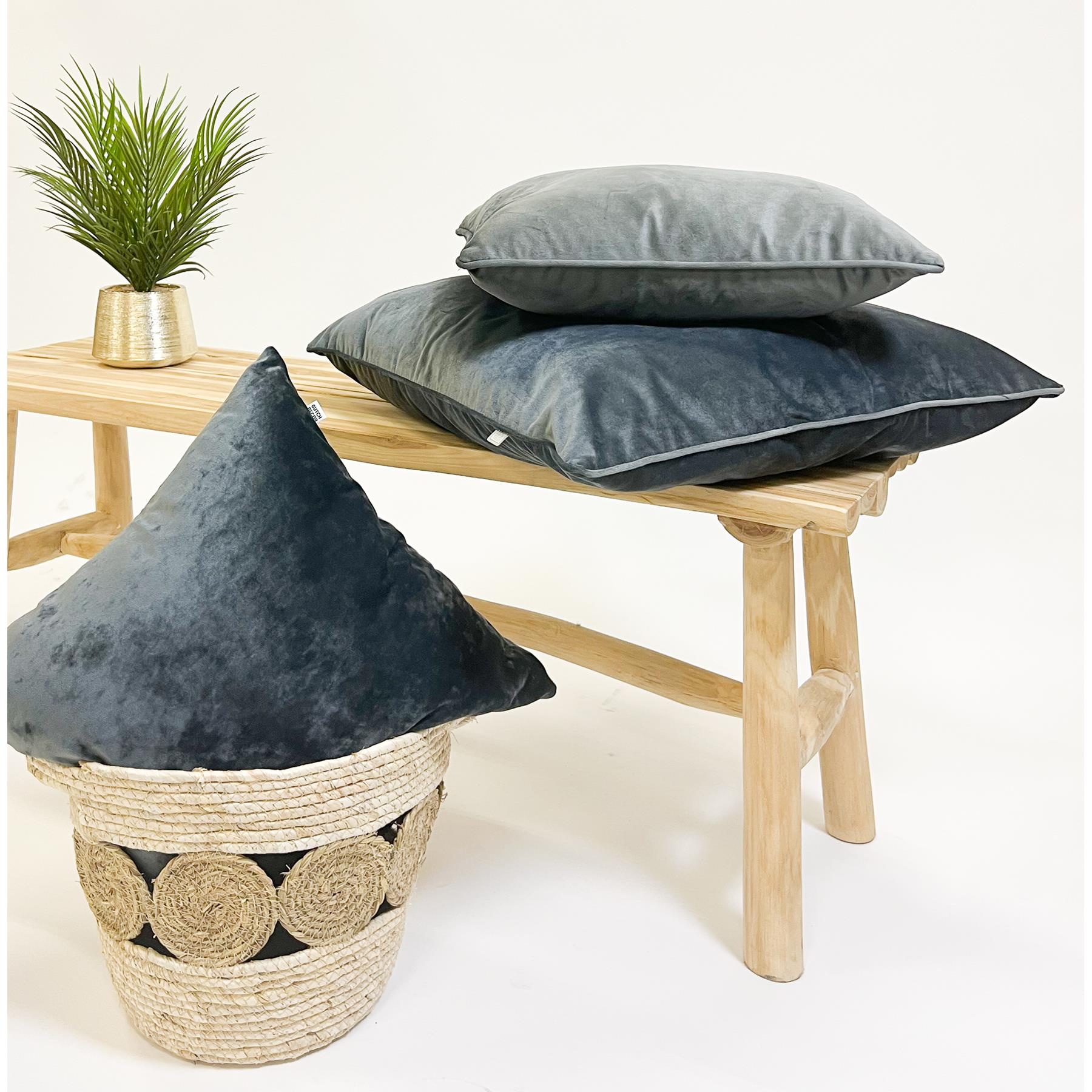 Dutch Decor kussenhoes FINN - 60x60 cm Charcoal Gray