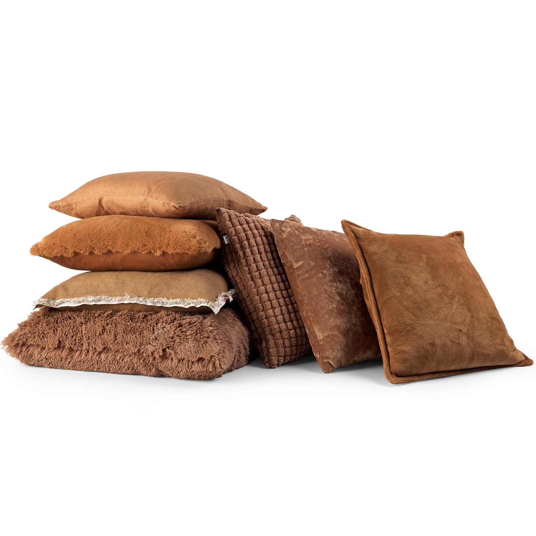 Dutch Decor kussenhoes ROME - 45x45 cm Tobacco Brown