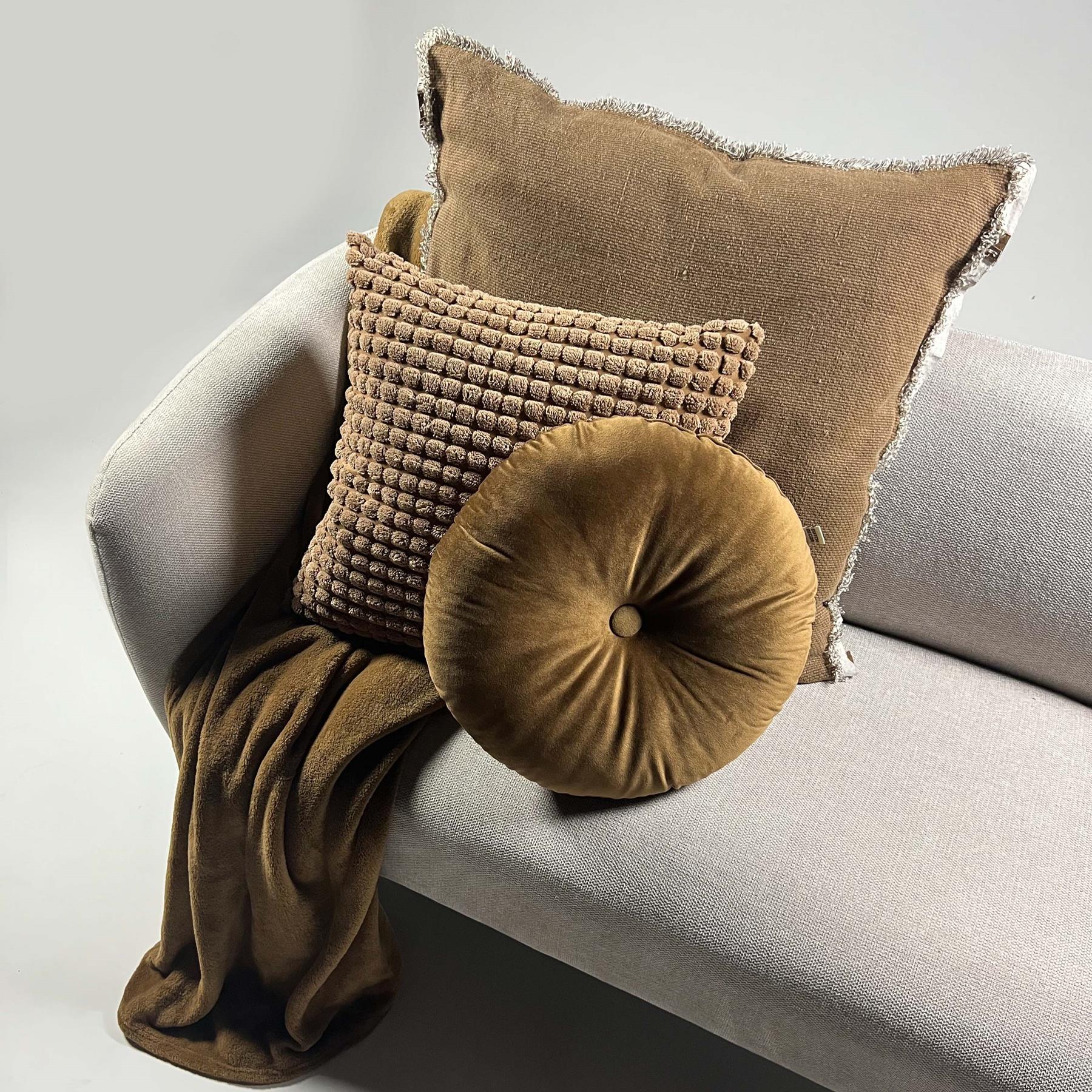 Dutch Decor kussenhoes ROME - 45x45 cm Tobacco Brown