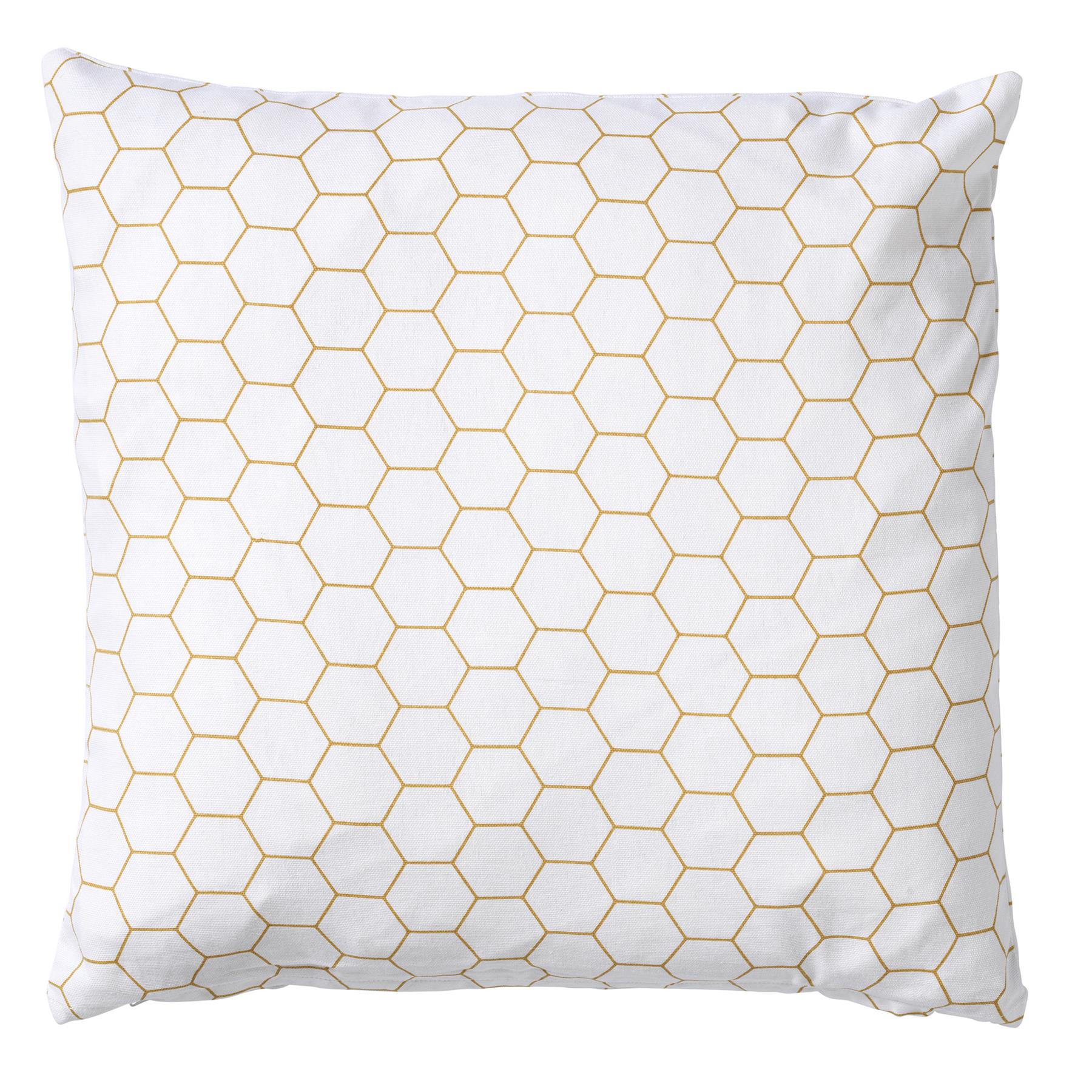 Dutch Decor - HONINGRAAT - Kussenhoes katoen 45x45 cm - wit - honingra