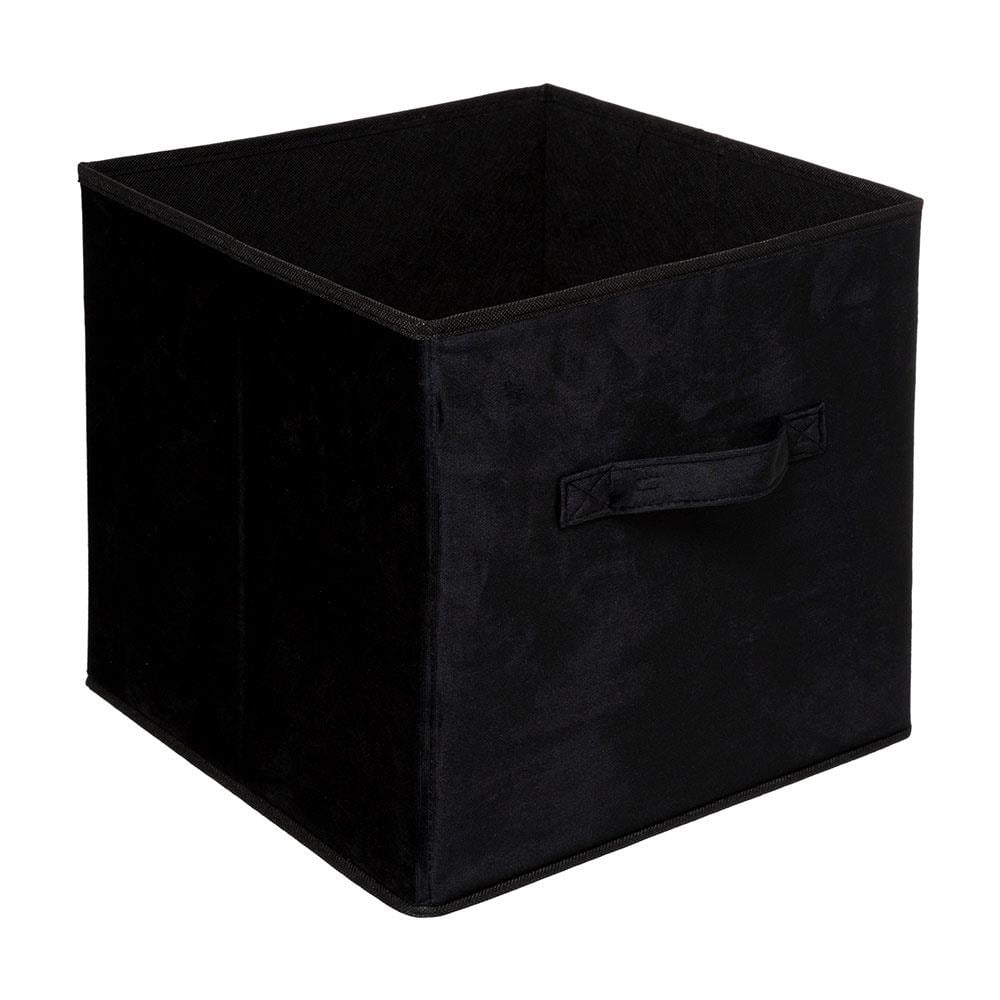 Five - Zwarte velvet mand   | 31 x 31 x 31 cm (L)