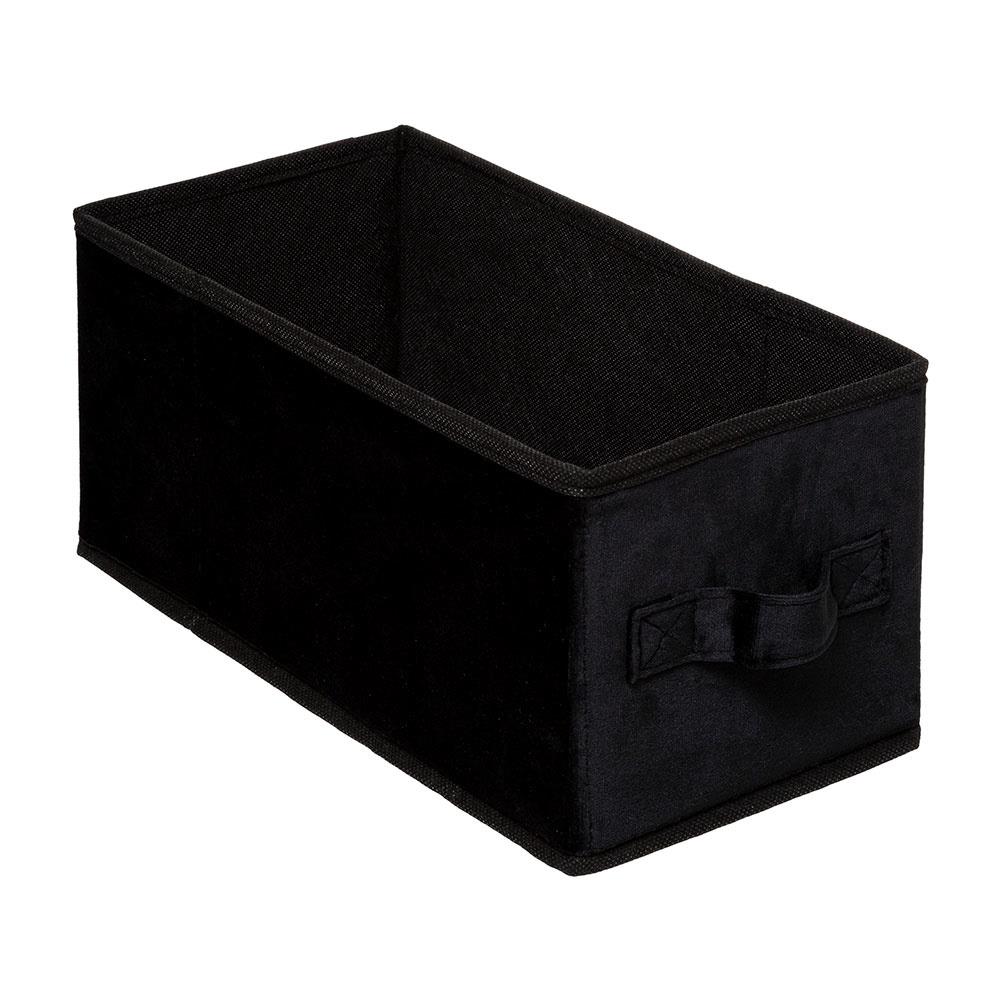 Five - Zwarte velvet mand   | 31 x 31 x 31 cm (L)