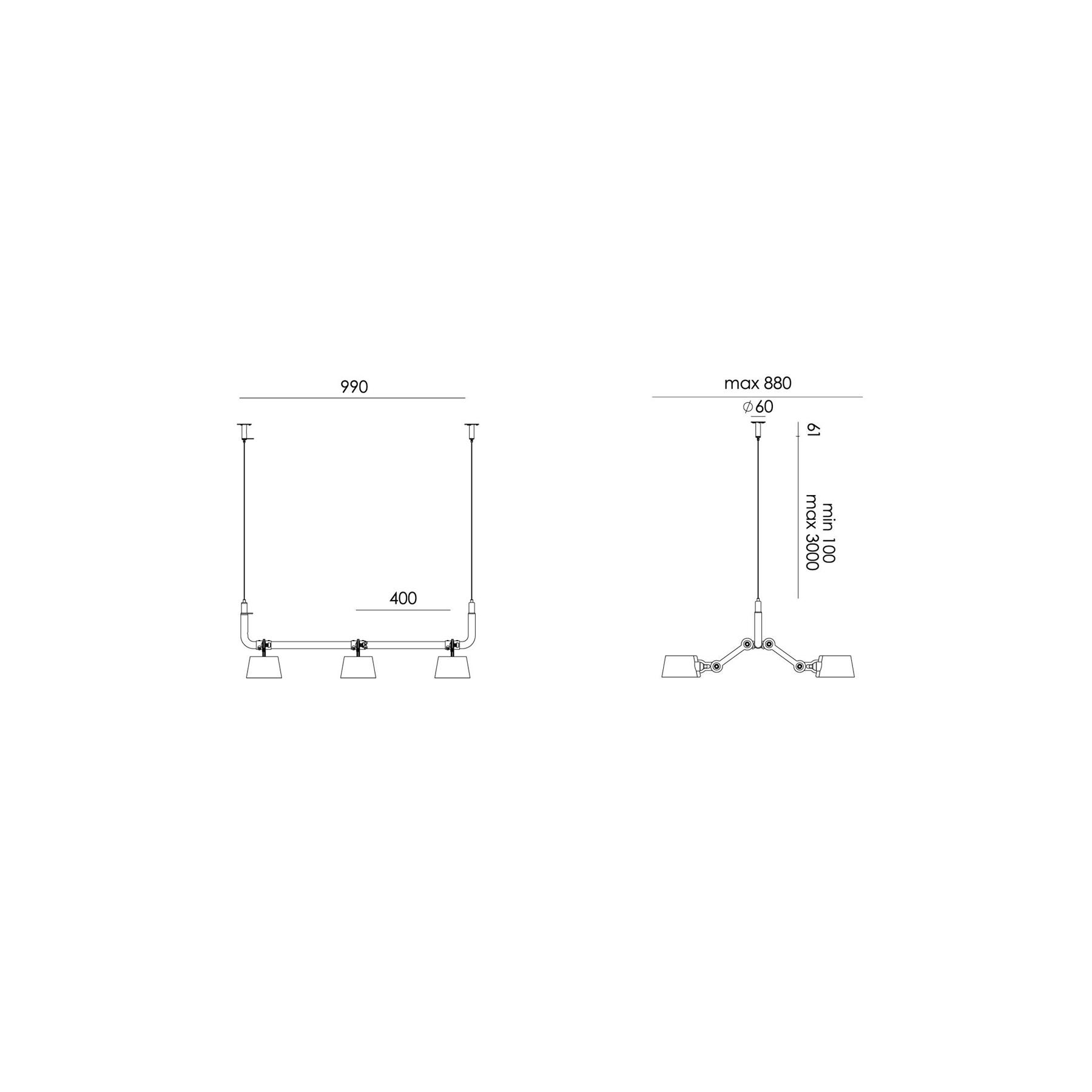 Tonone Bolt 6 hanglamp Ash Grey