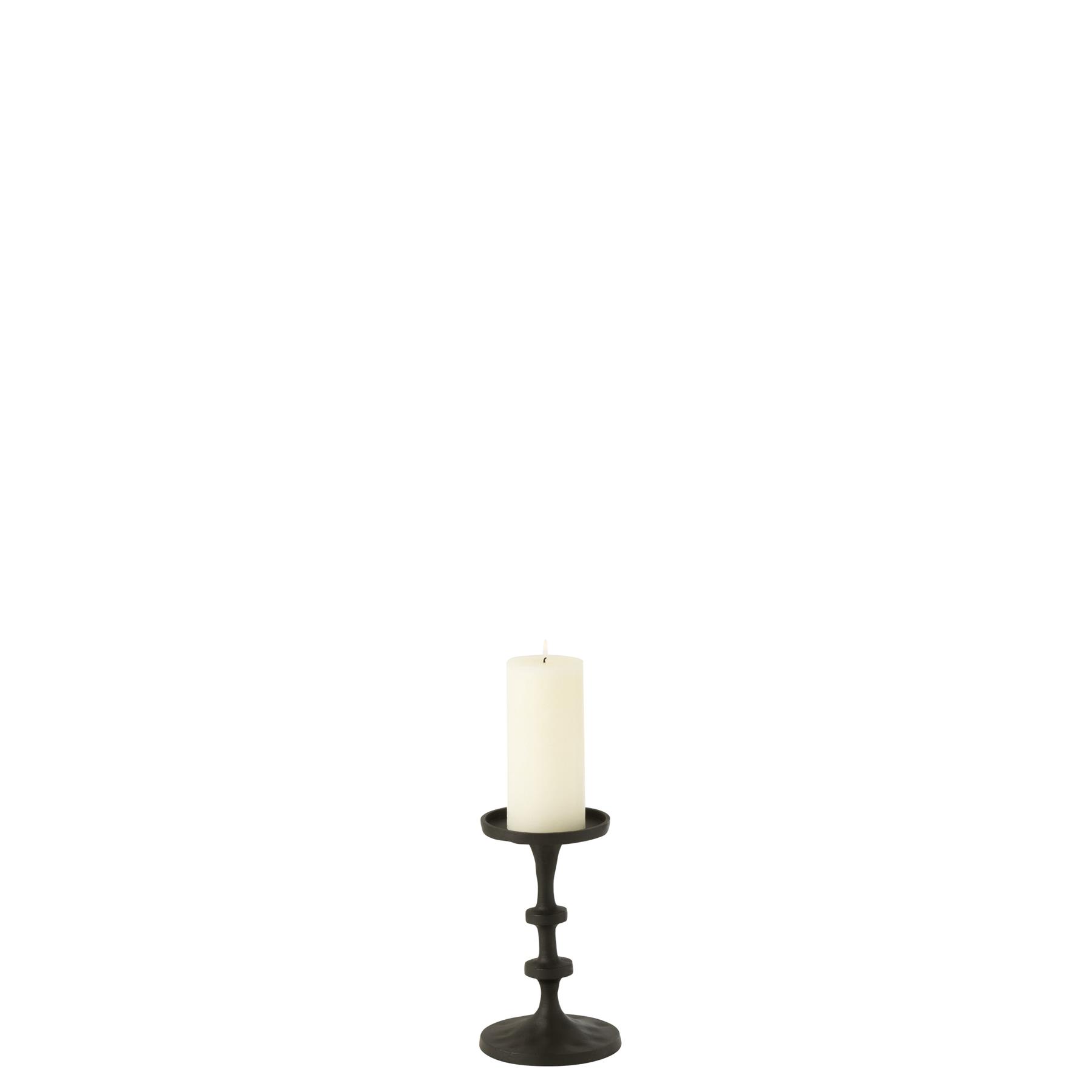 J-Line kandelaar Luz - aluminium - zwart - small