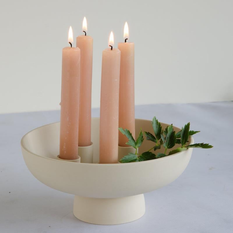 Home Delight - Kandelaar Loua beige keramiek