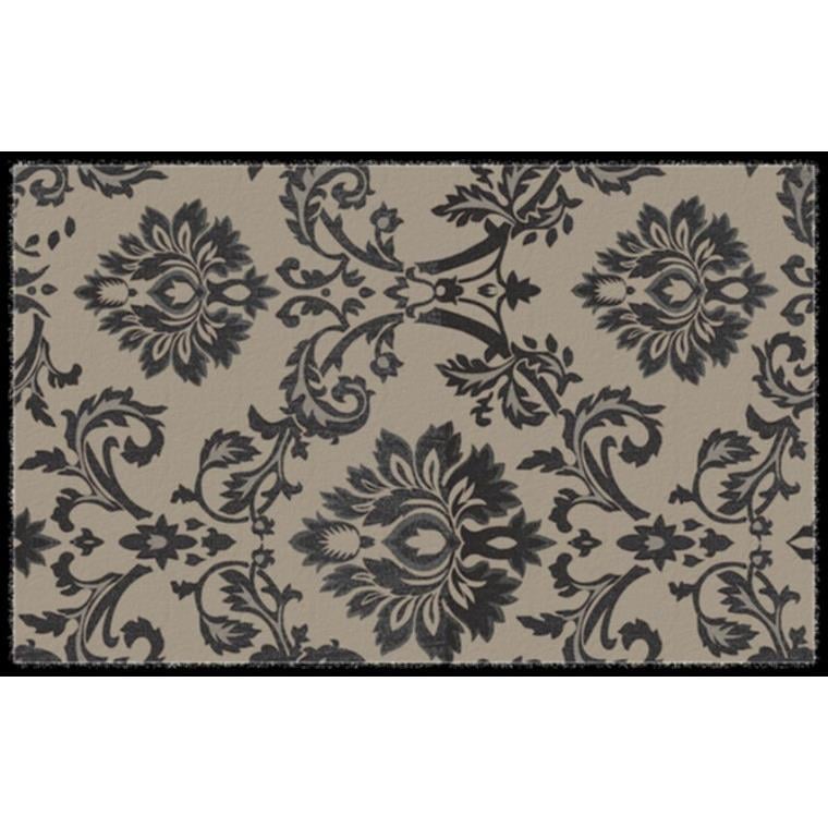 MD Entree - Schoonloopmat – Soft&Design- 55 x 90 cm – Ornament Grijs –