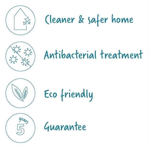 MD Entree - Antibacteriële schoonloopmat - Puck - 45 x 75 cm