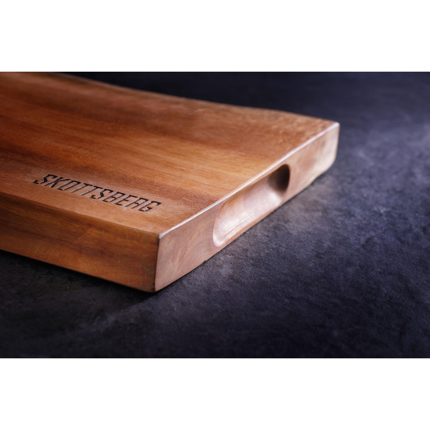 Skottsberg Serveerplank | 50 x 19 cm | Longan hout | Ingefreesde Handgrepen