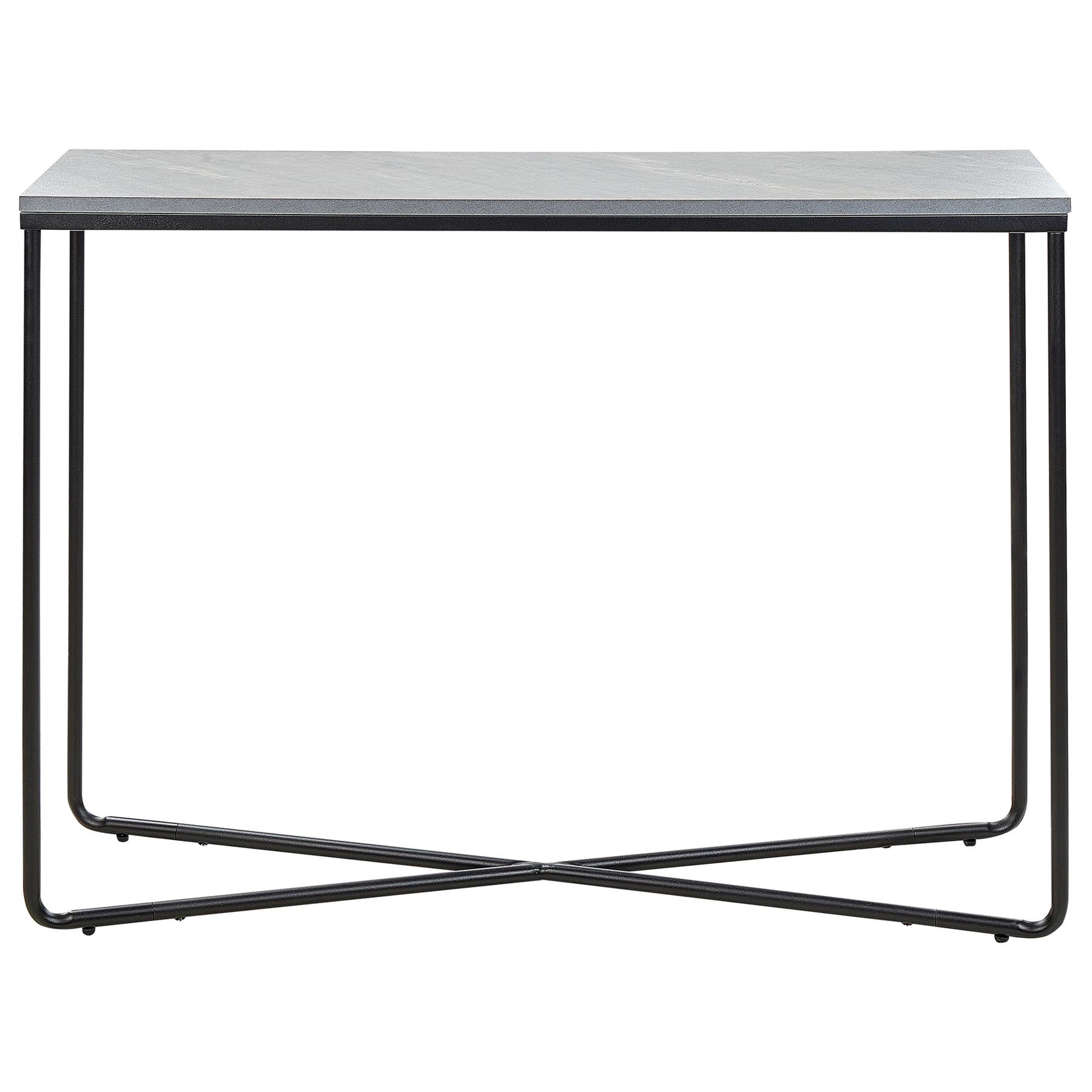 Beliani - HAZEN - Sidetable - Grijs|Zwart- MDF