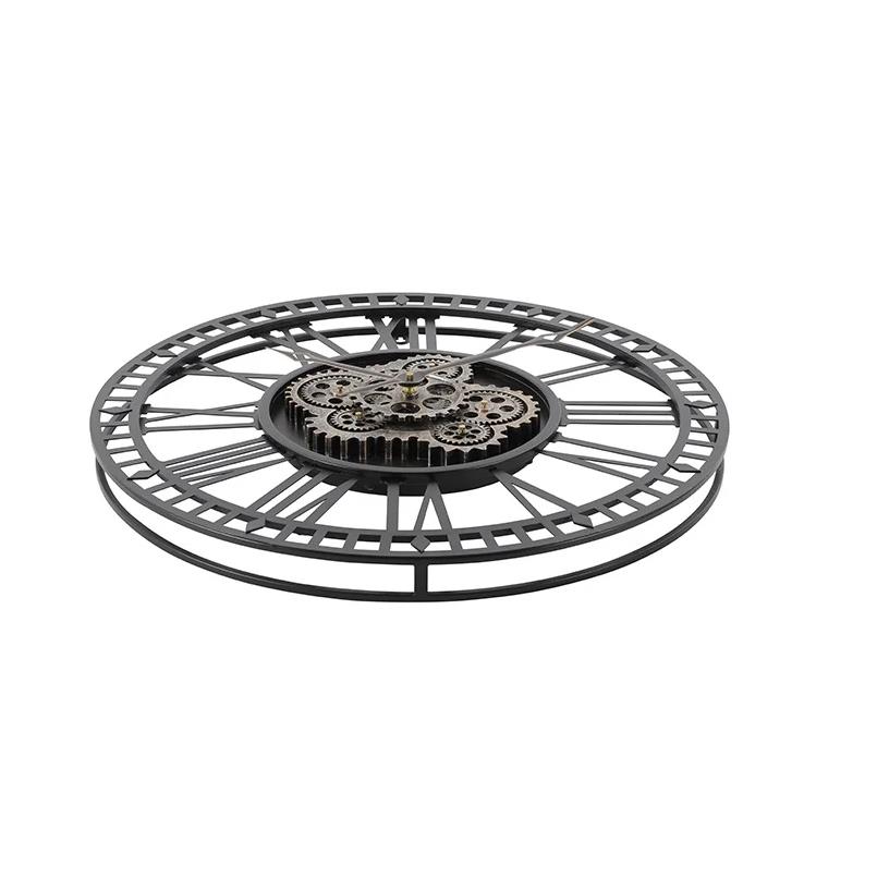Wandklok ro Skeleton S zwart
