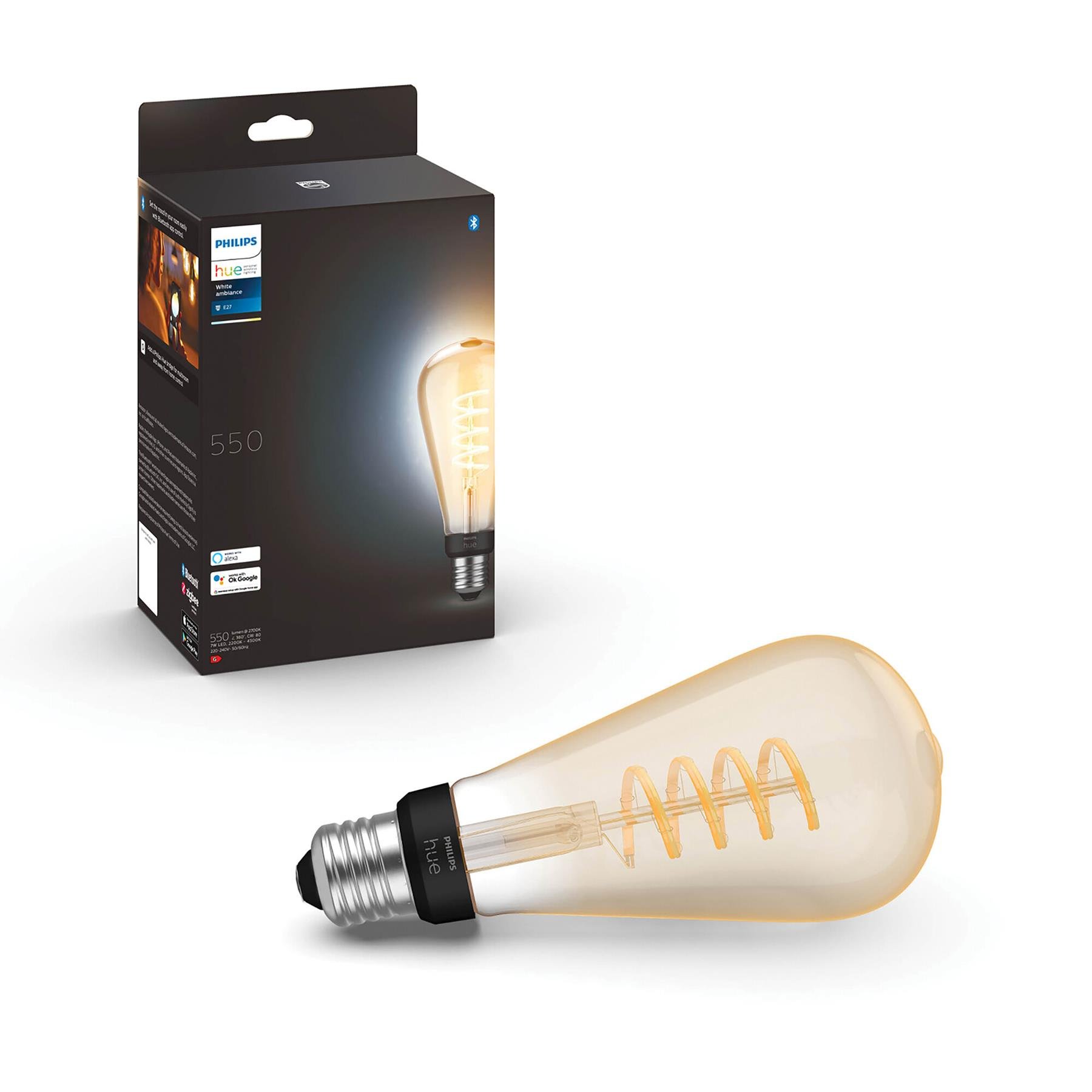Philips Hue filament edisonlamp ST64 - warm tot koelwit licht - 1-pack - E27