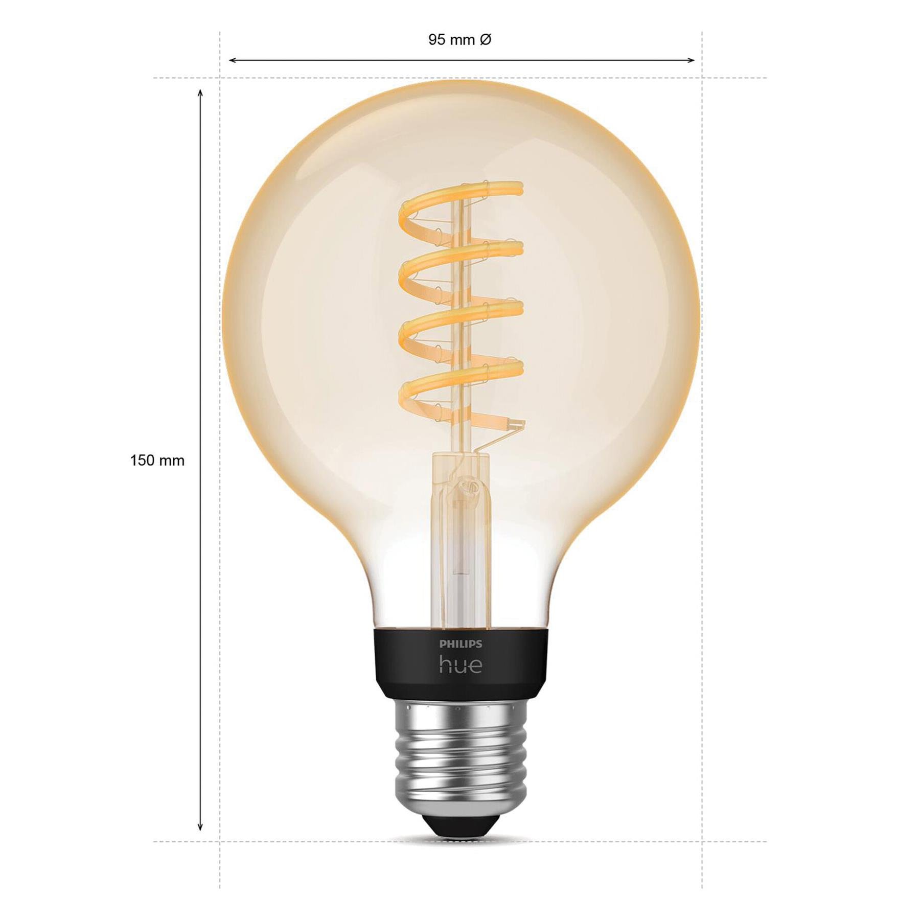 Philips Hue filament globelamp G93 - warm tot koelwit licht - 1-pack - E27
