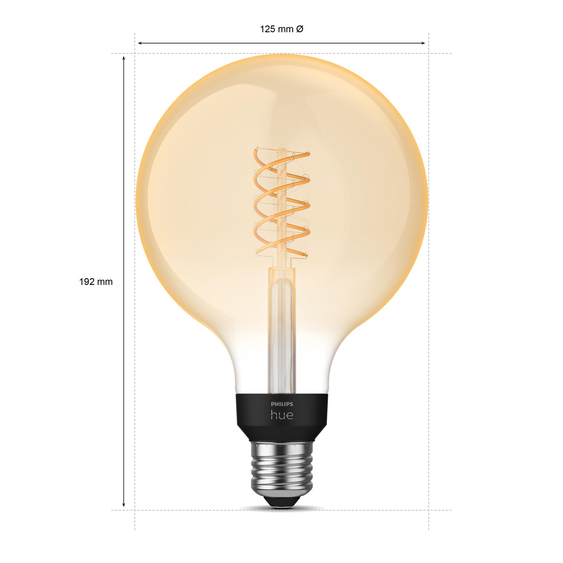 Philips Hue filament globelamp G125 - warmwit licht - 1-pack - E27