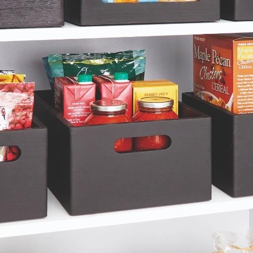 iDesign - Opbergbox met Handgrepen, 25.5 x 38 x 15 cm, Paulownia Hout,