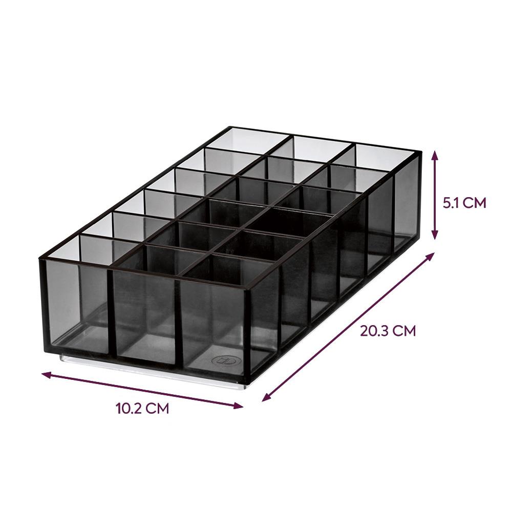 iDesign - Lipstick Organizer met 18 Vakken, 20.3 x 10.2 x 5.1 cm, Smok