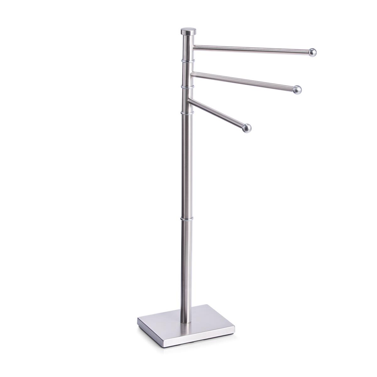 Zeller Handdoekenrek - staand - RVS - 3-stangs - 87 cm