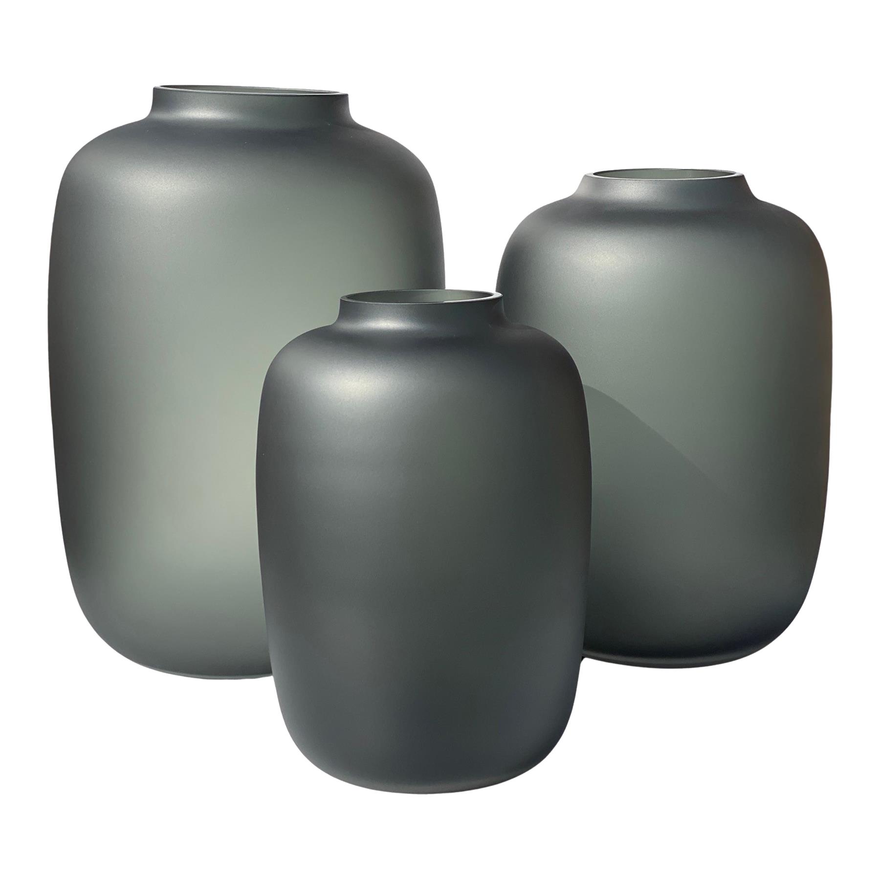 Vase The World Artic Vaas M - H 35 x  Ø 25 cm - Satin Grey