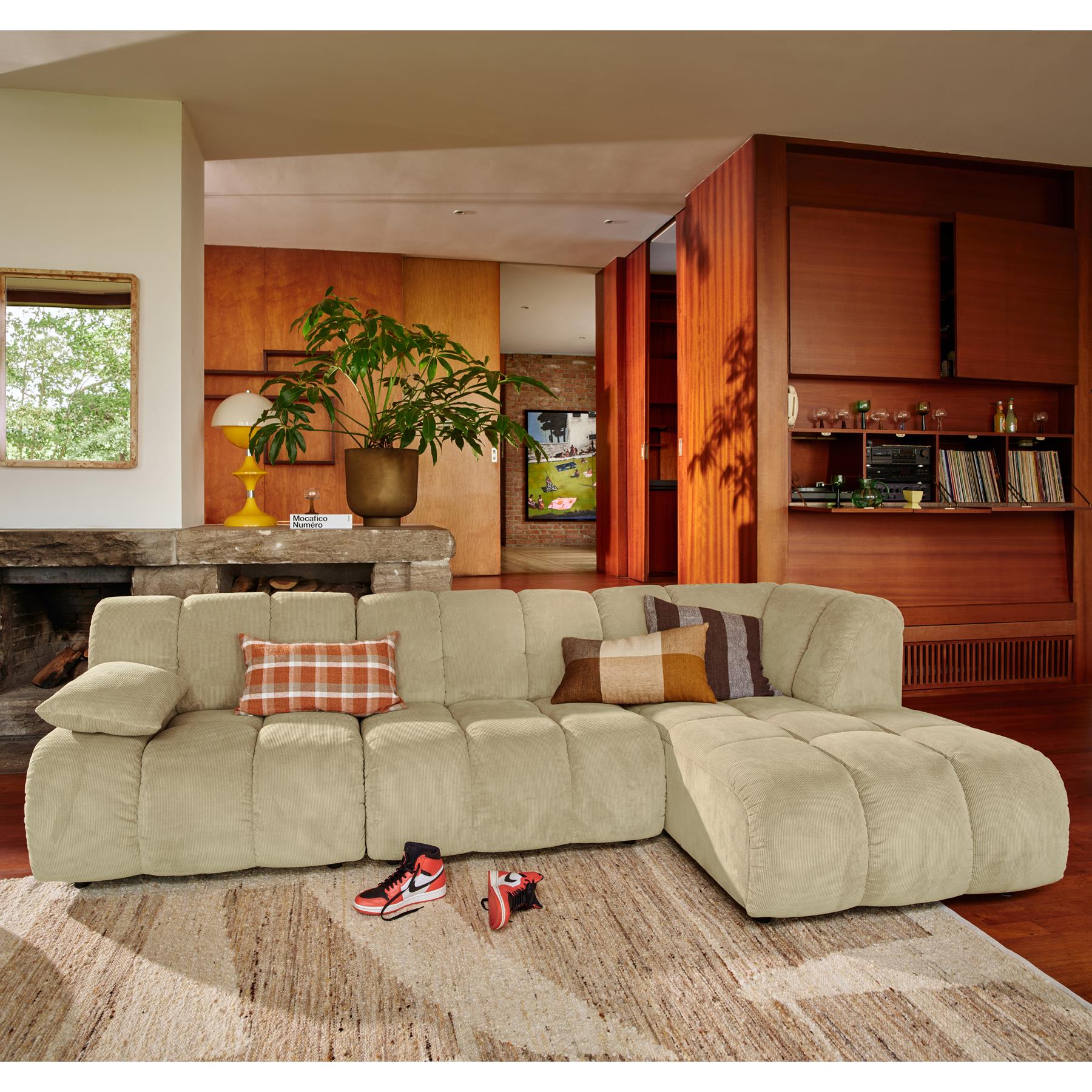 HKliving Contour Vloerkleed 180 x 280 cm - Beige