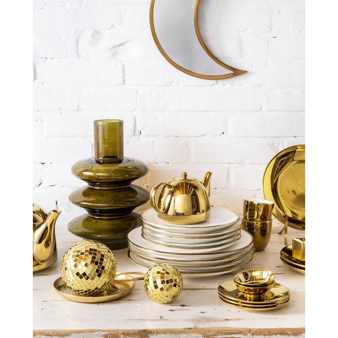 vtwonen Glazen Vaas - Woondecoratie - Groen - Gerecycled Glas