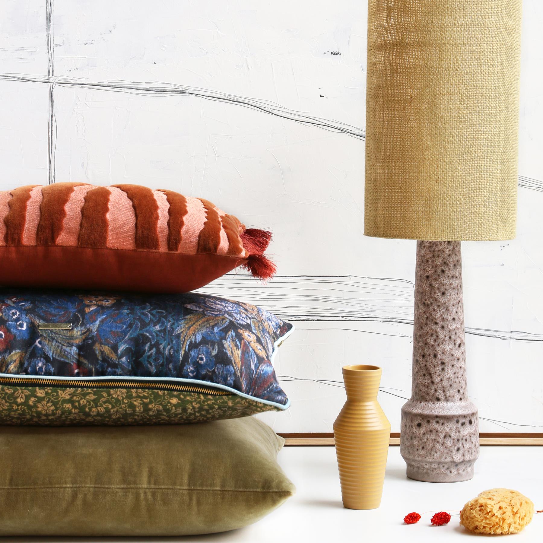 HKliving Stoneware Tafellamp - Brown