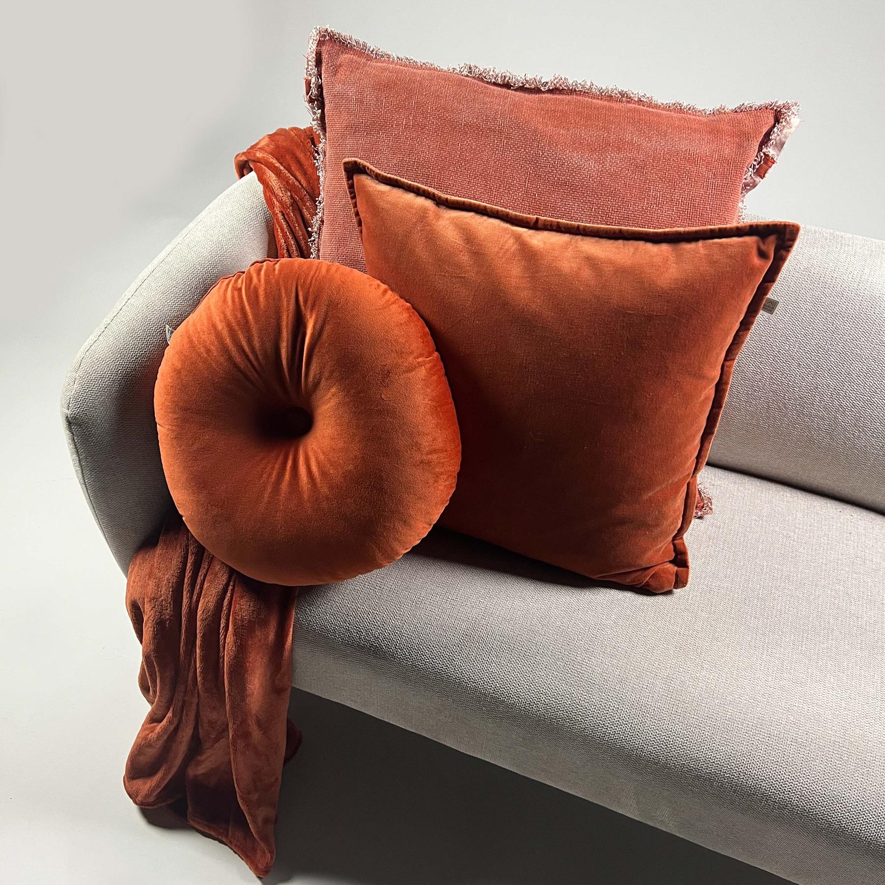 Dutch Decor sierkussen OLLY - Ø40 cm Potters Clay