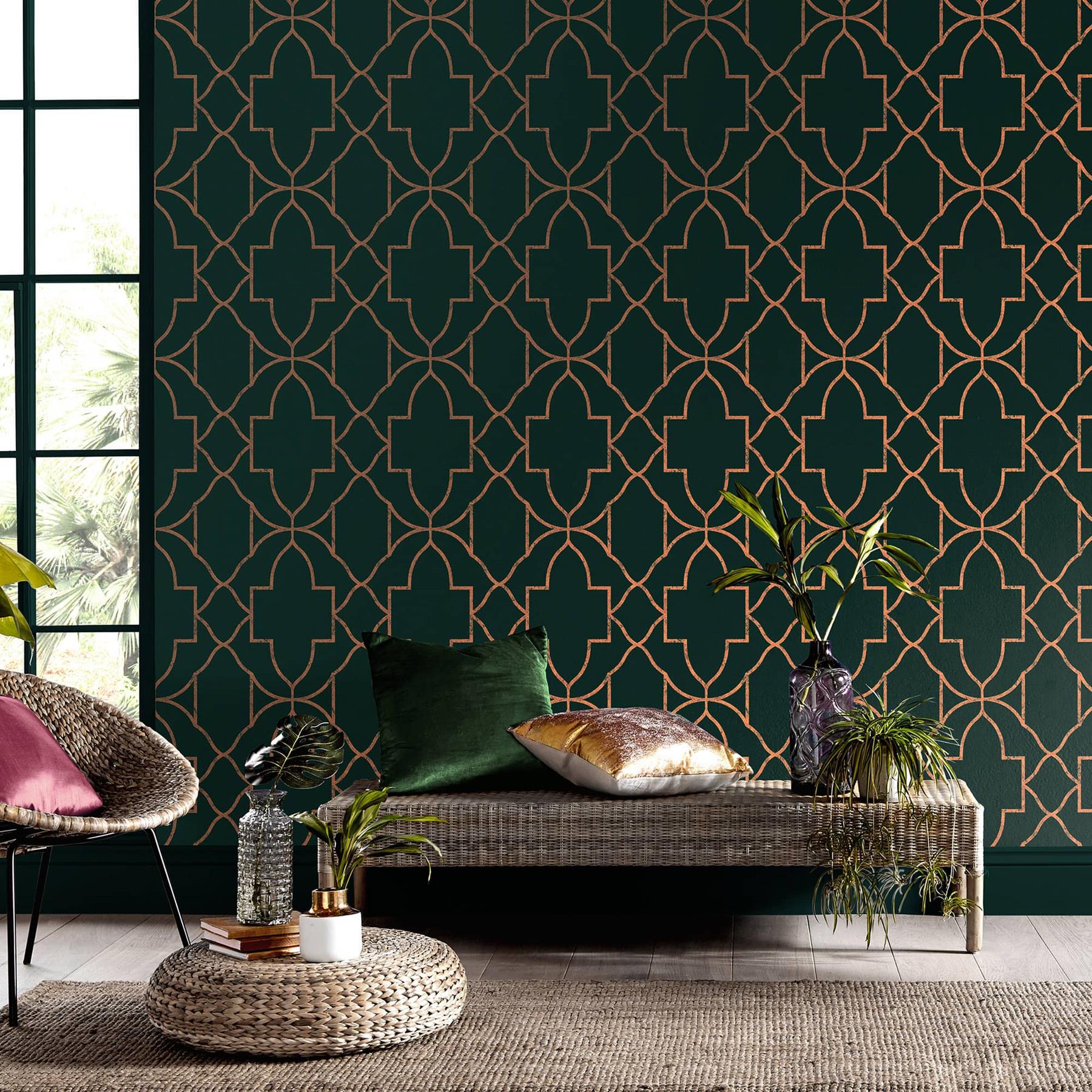 Graham & Brown vliesbehang Versailles Emerald groen
