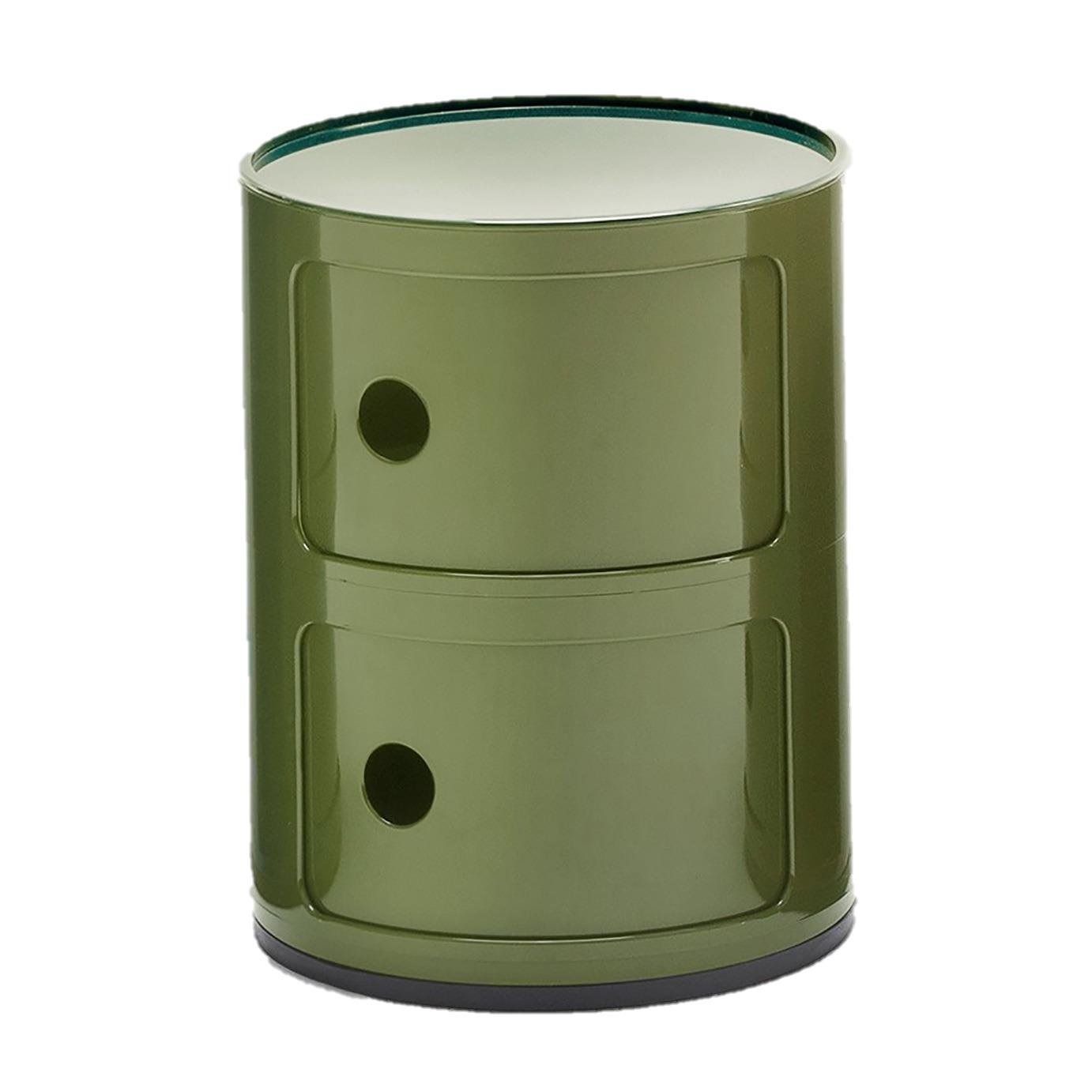 Kartell Componibili Kast - 2 Modules - Mosgroen