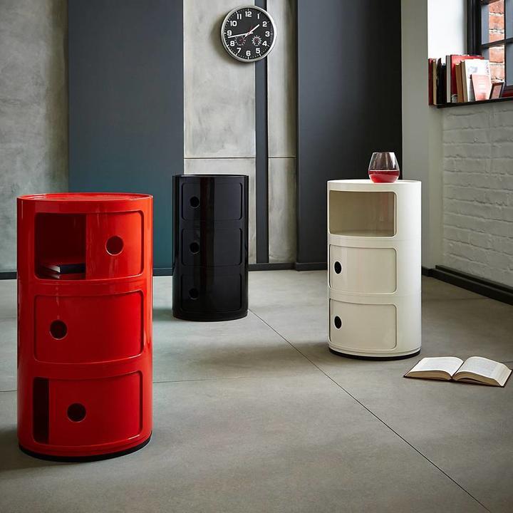 Kartell Componibili Kast - 3 Modules - Zwart