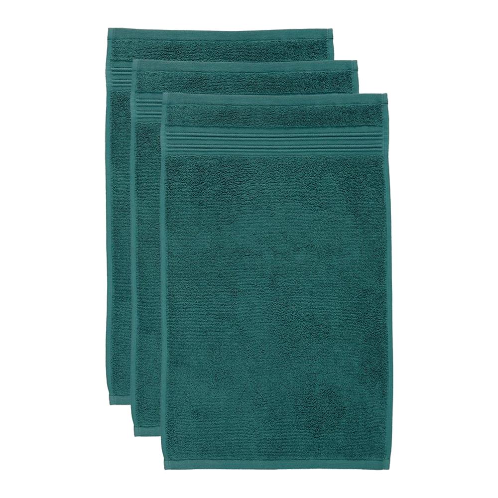 Beddinghouse Sheer Gastendoek 30 x 50 cm - Donkergroen - Set van 3