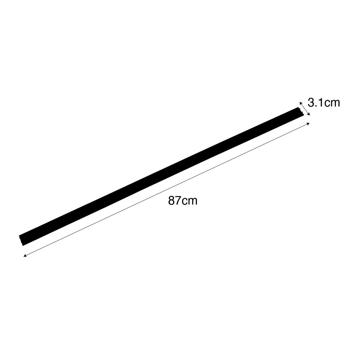 QAZQA Afdekplaat 1-fase rail zwart 87 cm - Iconic