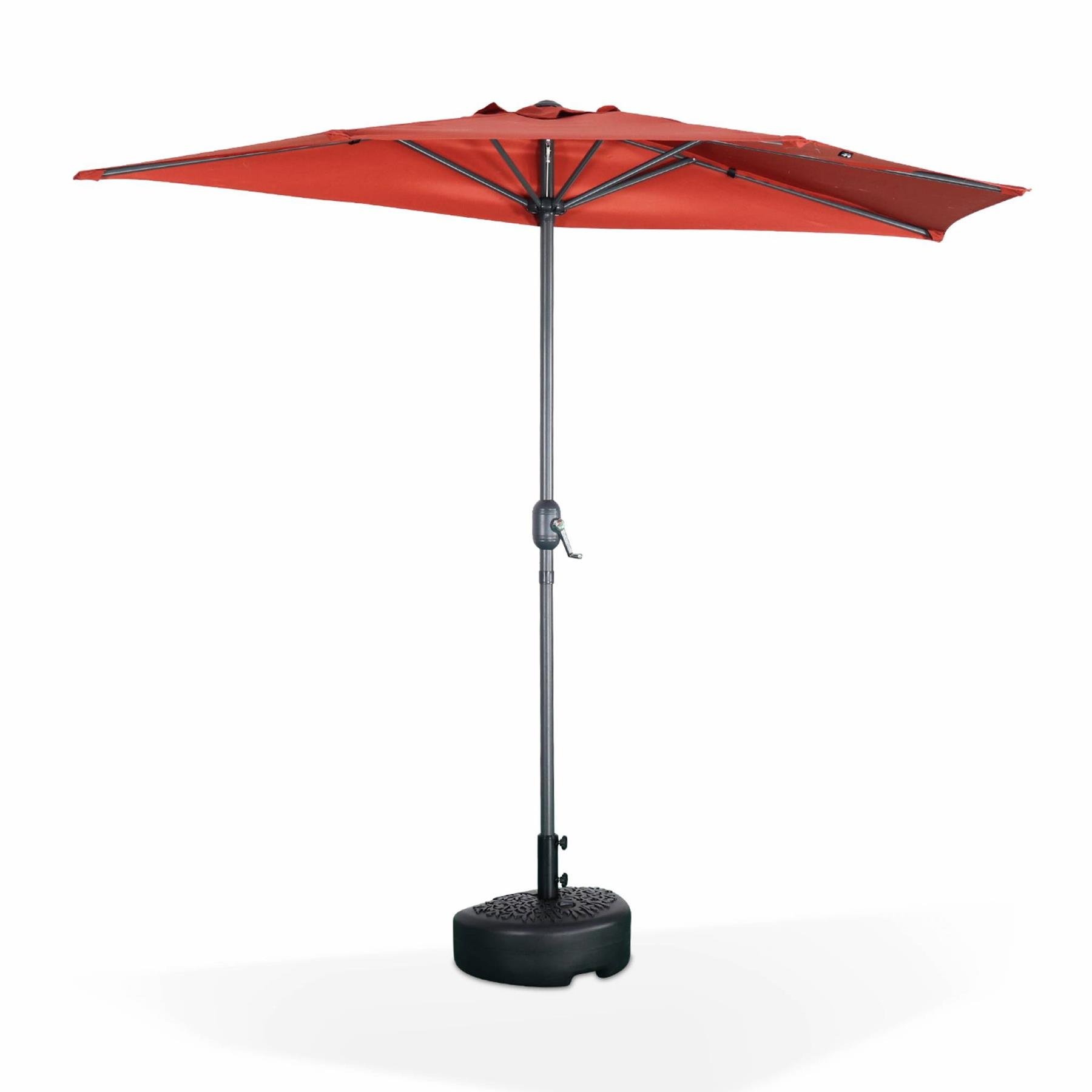 sweeek - Halve parasol voor balkon 2,5m met centrale mast