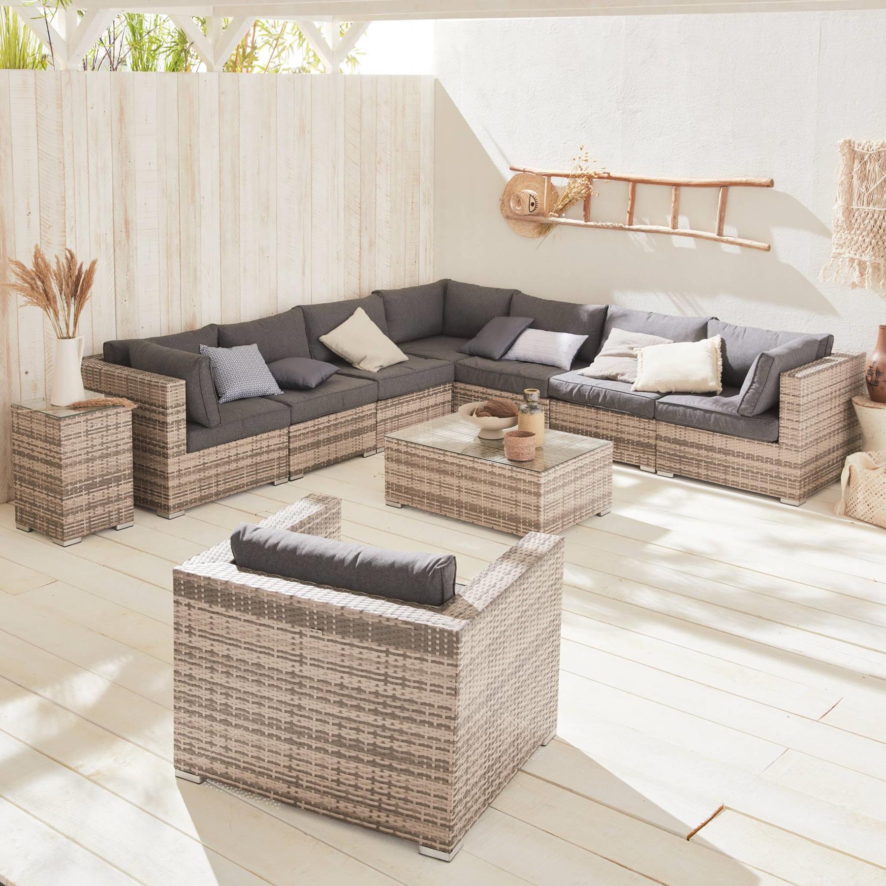 sweeek - Wicker loungeset 8-10 plaatsen