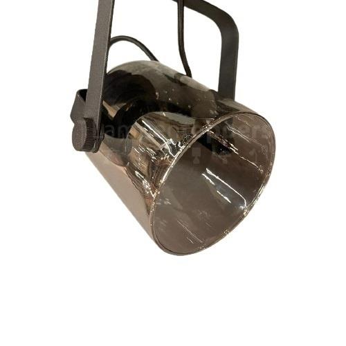 Freelight Spot Fumoso Zwart met Smoke Glas 1 Lichts