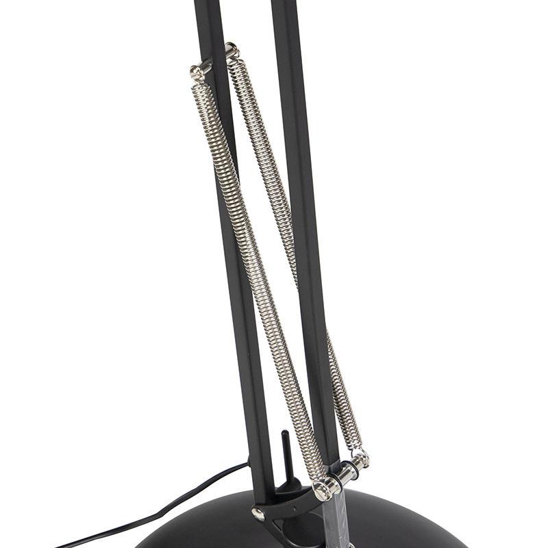 QAZQA Industriële vloerlamp zwart verstelbaar - Hobby