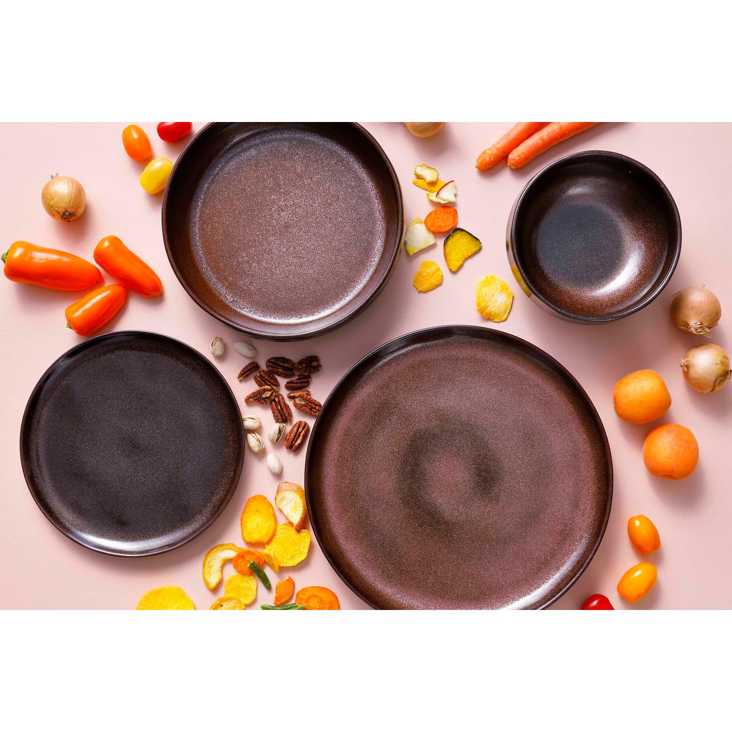 Palmer Serviesset Bama Copper Stoneware 6-persoons 24-delig Koper