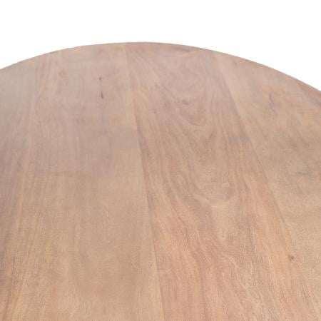 Giga Meubel - Eettafel Ovaal Mangohout - Zwart Onderstel - Diamond