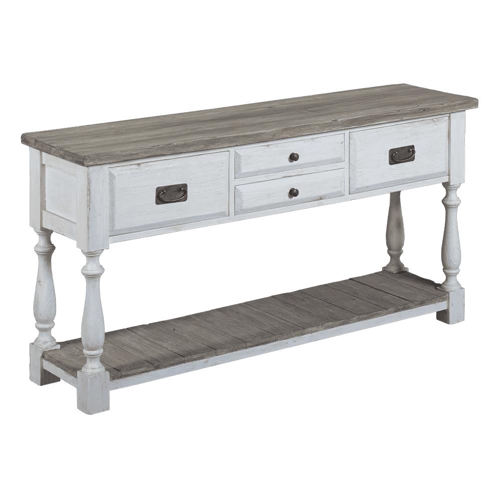 Tower Living | Monza Wandtafel | Grenenhout | Whitewash | 40 x 150 x