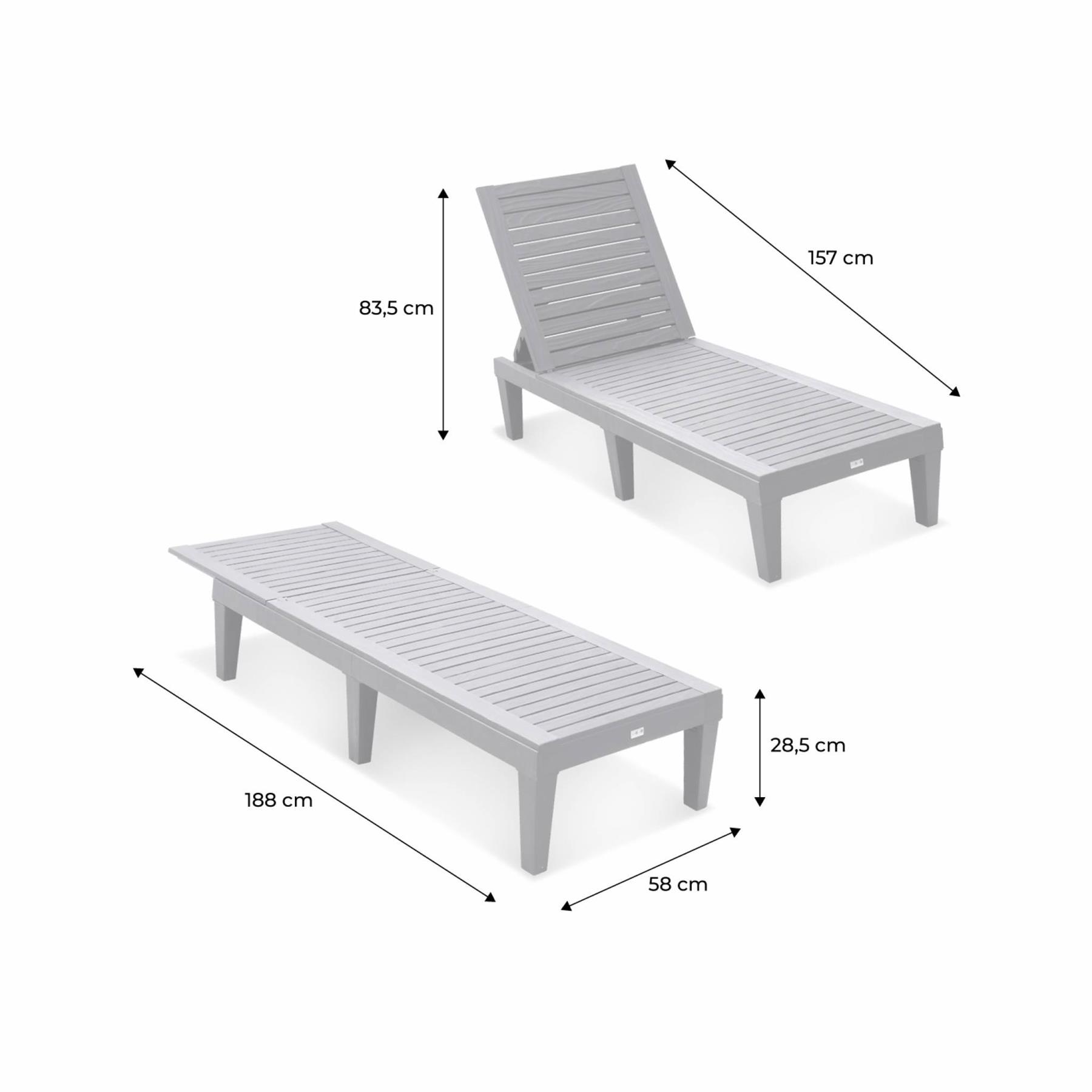 sweeek - Set van 2 verstelbare ligstoelen - PIA