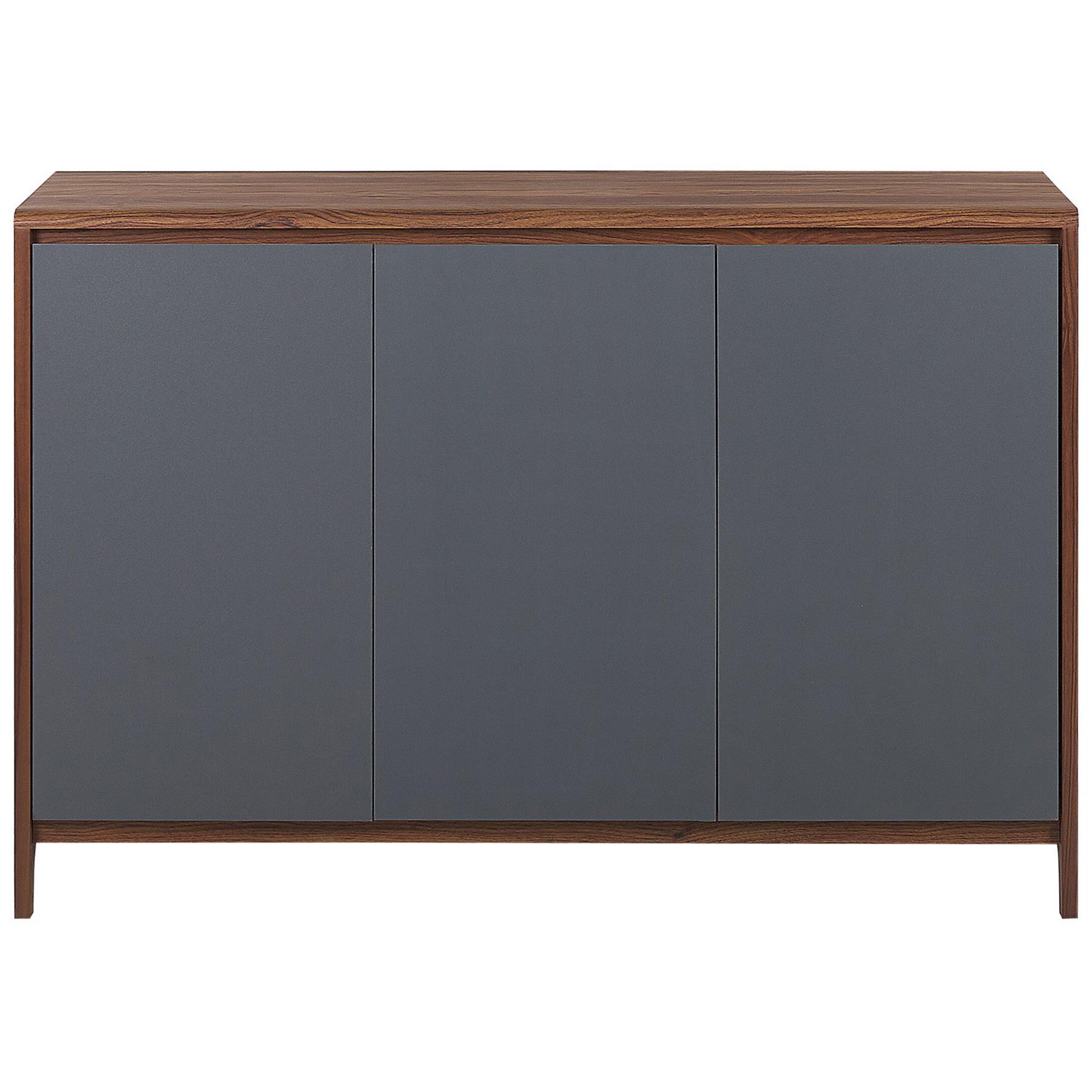 Beliani - MEDFORT - Sideboard - Donkere houtkleur - Vezelplaat
