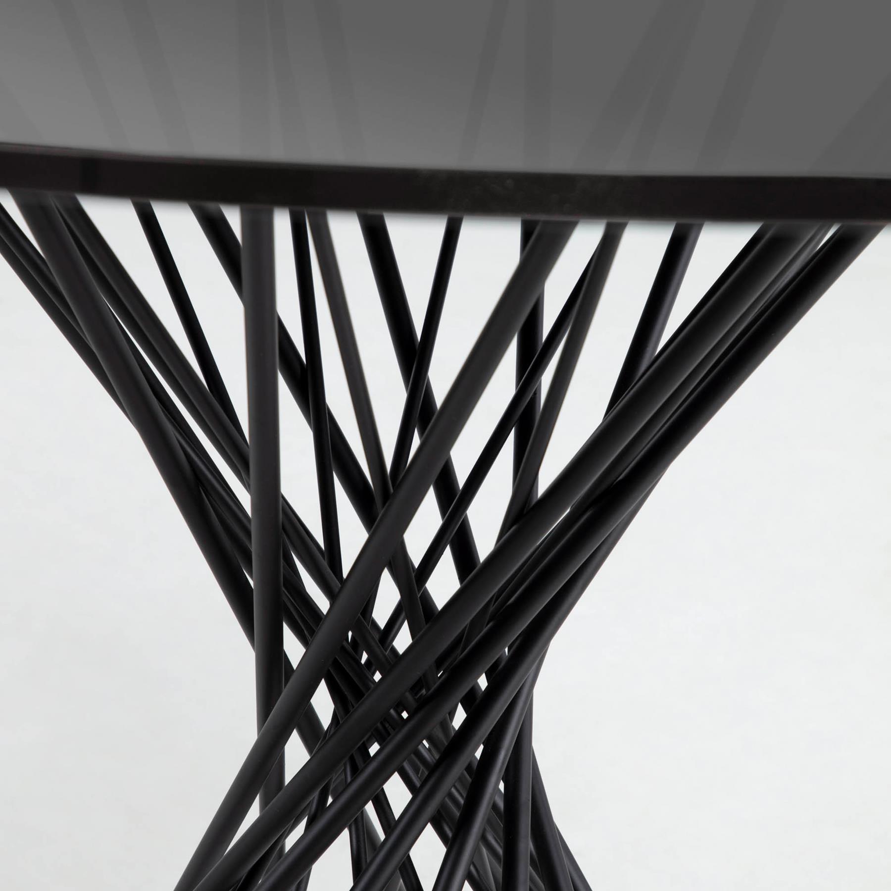 Kave Home Niut Eettafel - Ø 120 cm - Zwart Glas
