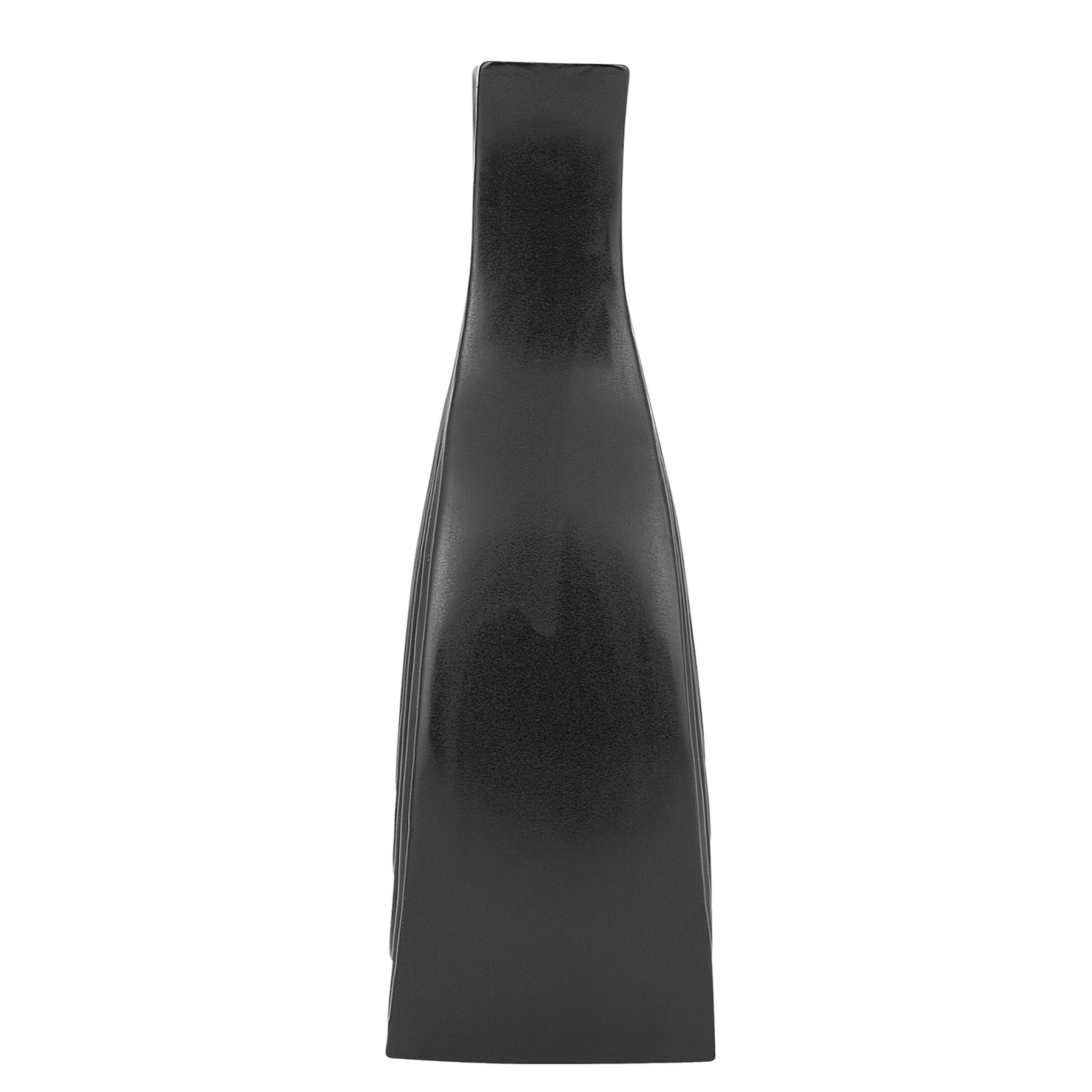 Beliani - THAPSUS - Decoratieve vaas - Zwart - 25 cm - Keramiek
