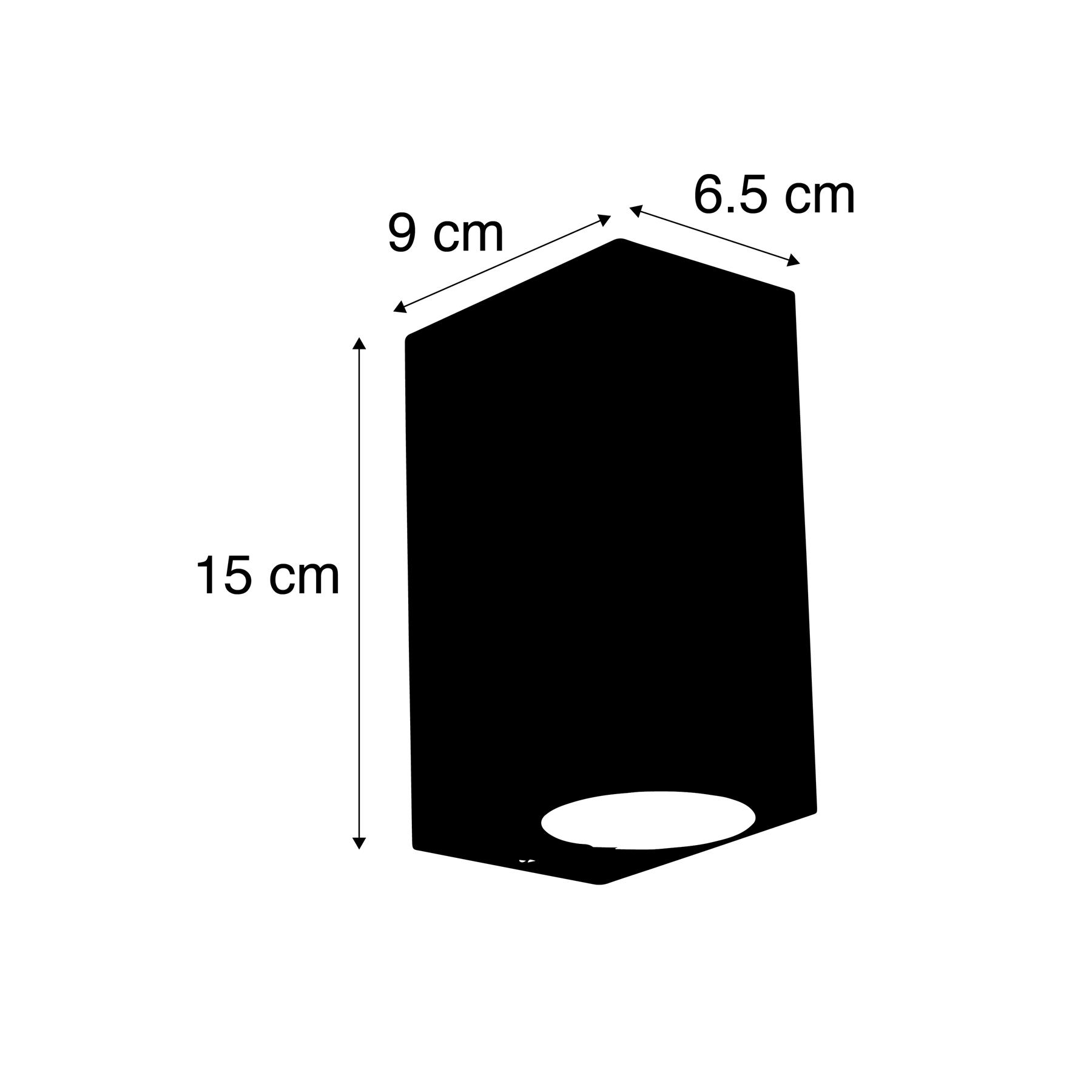 QAZQA Set van 2 moderne wandlampen zwart 2-lichts IP44 - Baleno