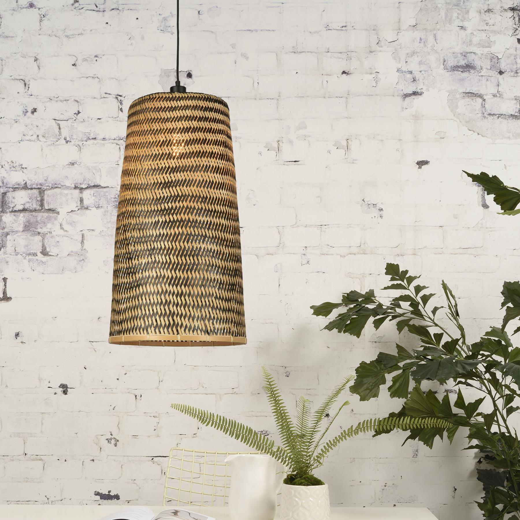 GOOD&MOJO Kalimantan Hanglamp Langwerpig - Ø37cm - Naturel
