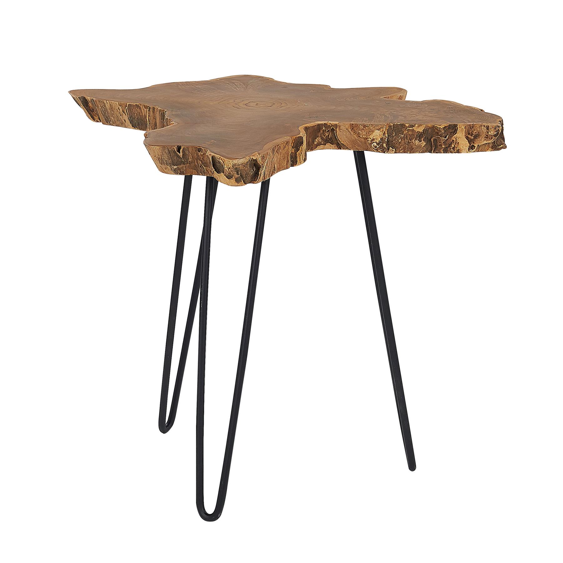 Beliani - CAMROSE - Salontafel - Donkere houtkleur - Teakhout