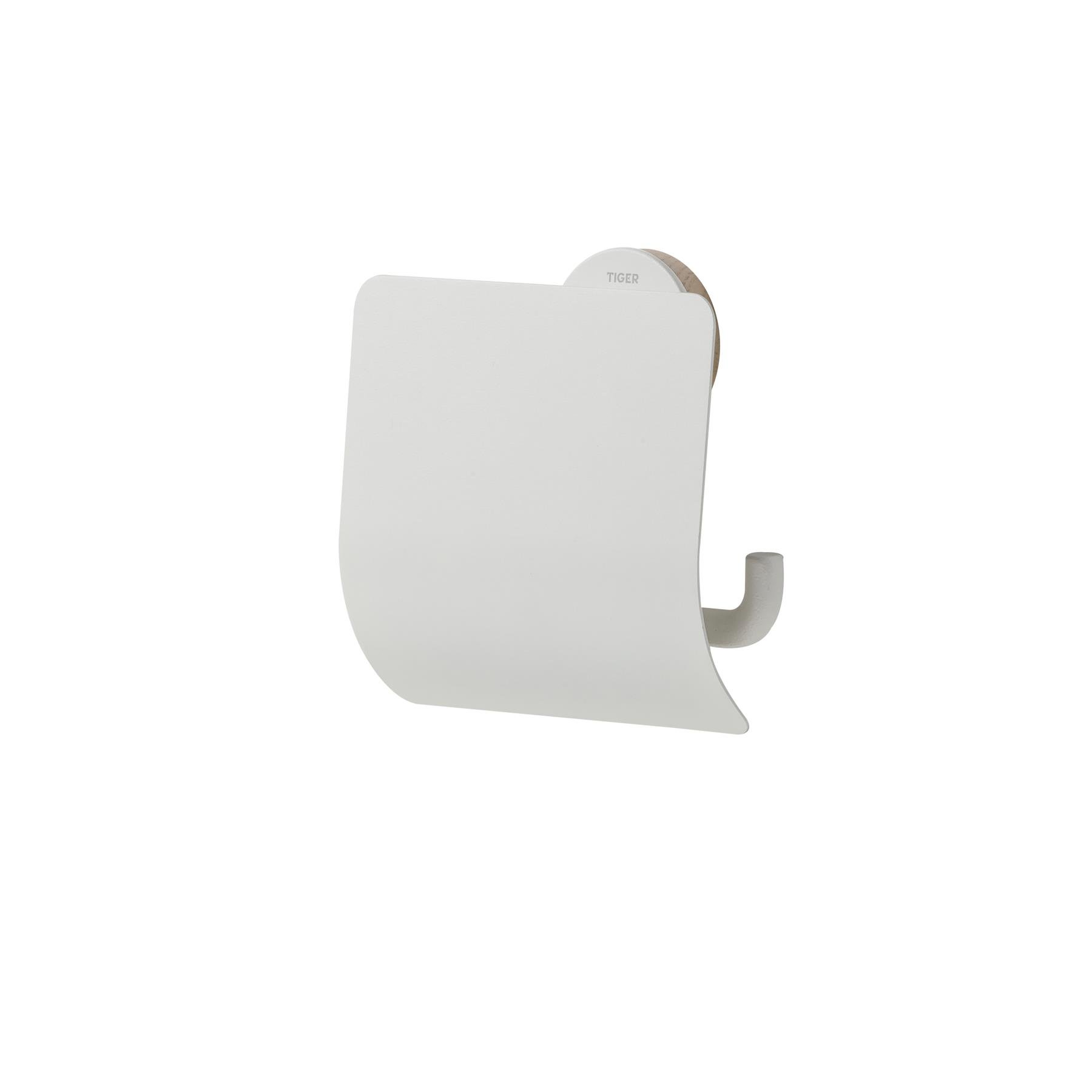 Tiger Urban Toiletrolhouder met Klep - Wit