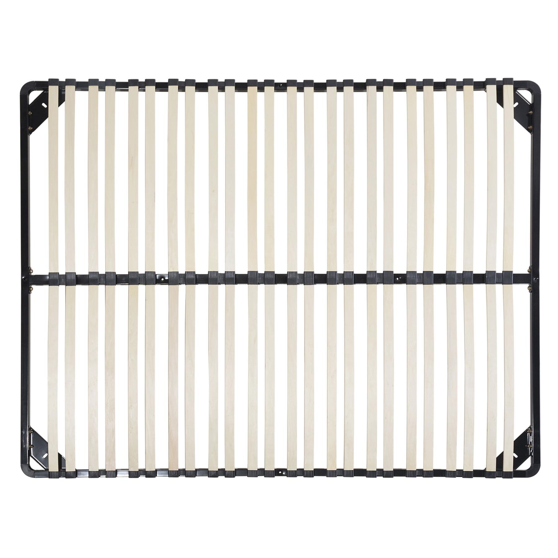 Beliani - COMBOURG - Lattenbodem - Zwart - 160 x 200 cm - Staal