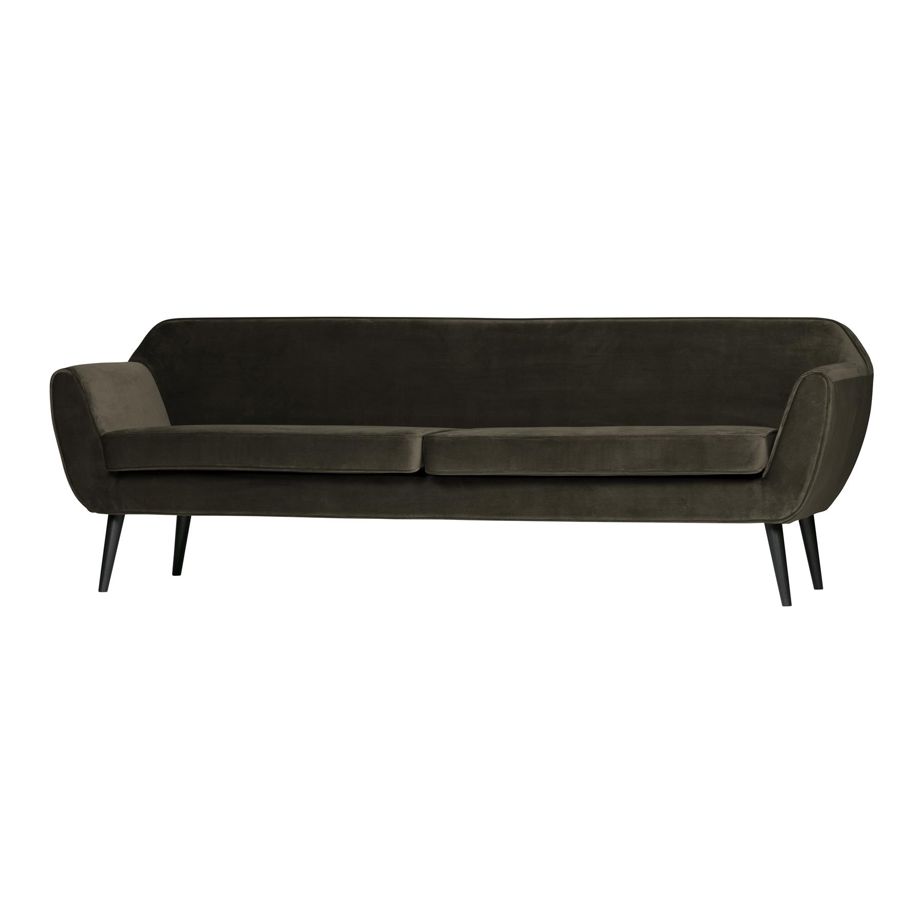 Woood Rocco 3-zitsbank - Velvet - Warm Groen