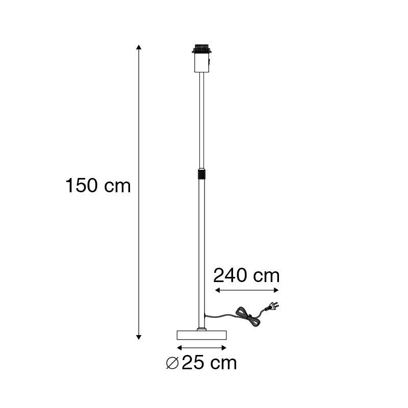 QAZQA Moderne vloerlamp staal verstelbaar - Parte