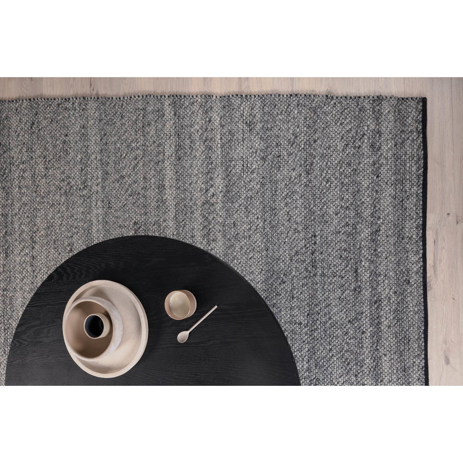 Hioshop Ganga vloerkleed 300x200 cm wol grijs.